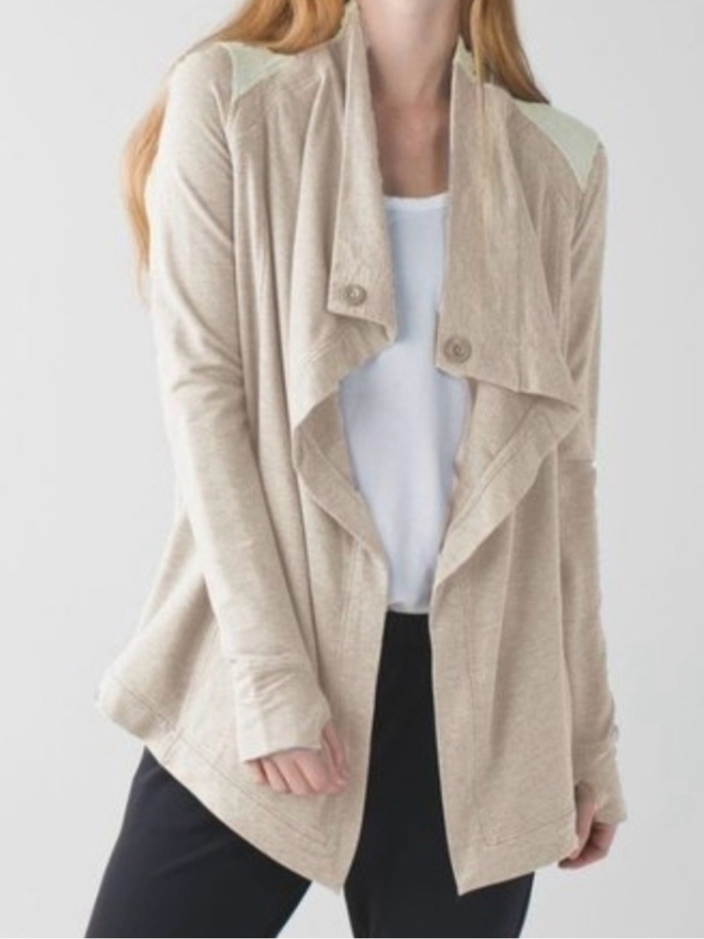 Lululemon Coast Wrap Long Sleeve Jacket Sz 10 Casual Activewear Neutral